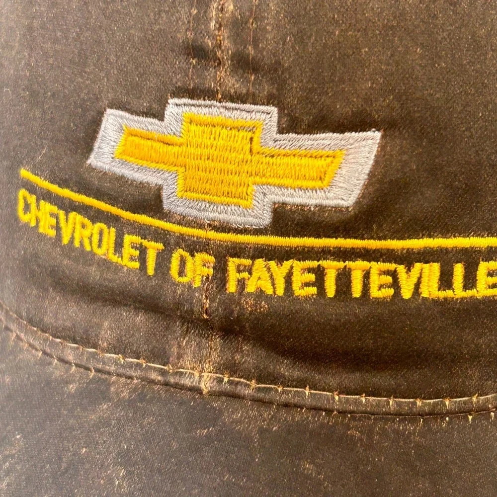Chevrolet Fayetteville Mens Brown OC Hat Mossy Oak Camo Waxed Look OSFM